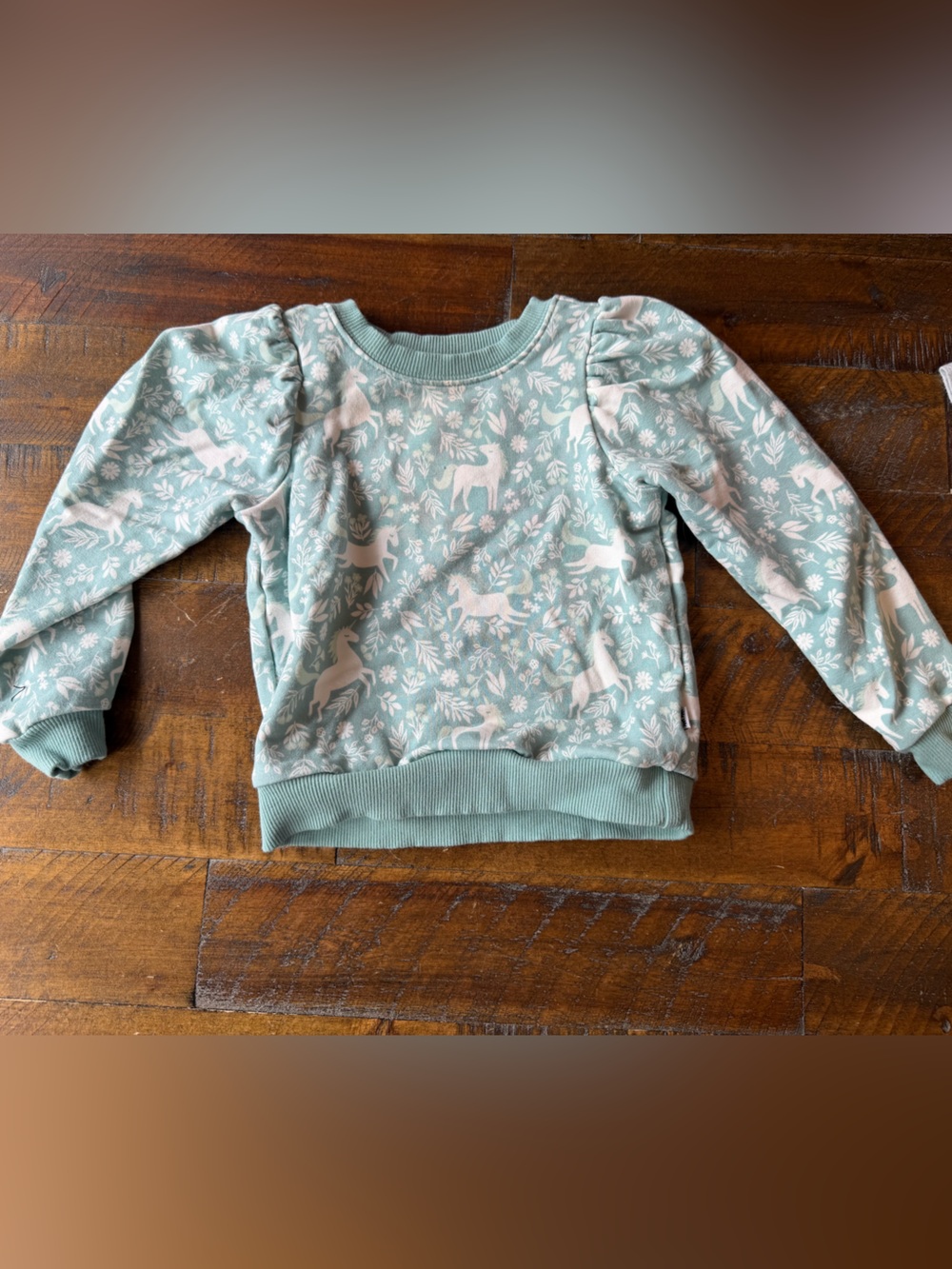 Little Sleepies Mint Green Unicorn Pullover